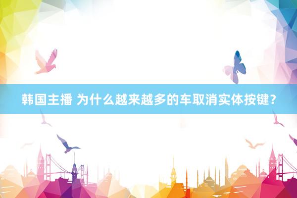 韩国主播 为什么越来越多的车取消实体按键？